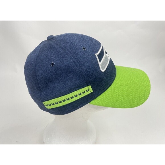 Seattle Seahawks New Era 39Thirty Flex Fitted Hat Cap M/L Dad Men NFL Green/Blue - Picture 4 of 7